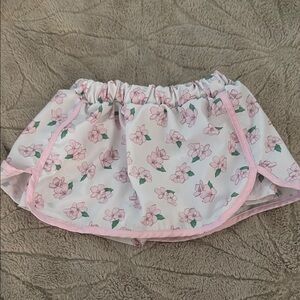 Adorable pink and white floral Cecil and Lou tennis skirt skort shorts girls 5